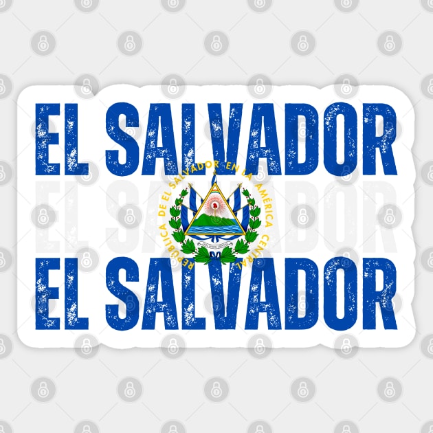 El Salvador flag, bandera salvadoreña Sticker by eka123